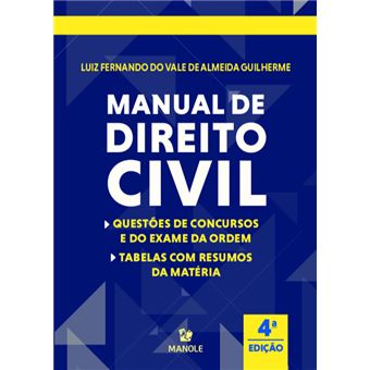 Manual De Direito Civil 4ª Ed. - Questões De Concursos E Do Exame Da Ordem E Tabelas Com Resumos Da - 1