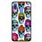 Capa Hapdey para Samsung Galaxy A40 2019 Design Caveiras Coloridas com Gorros em Silicone Flexível e TPU Preto_0