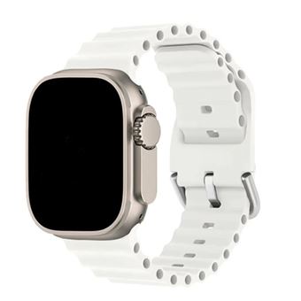 Bracelete Silicone Ocean Waves Phonecare para Apple Watch Series 10 - 42mm | Branco - 1