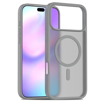 Capa Magnética à Prova de Queda com Toque Suave Fosco QT02 V-REEL para iPhone 17 Pro - Cinza - 1