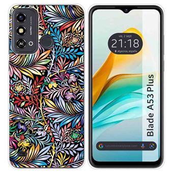 Capa Tumundosmartphone de silicone para ZTE Blade A53 Plus design Flores 04 Desenhos - 1
