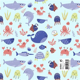 Resma de Papel Infantil Ambar Oceanic World C10/349 | 25 Folhas - 1