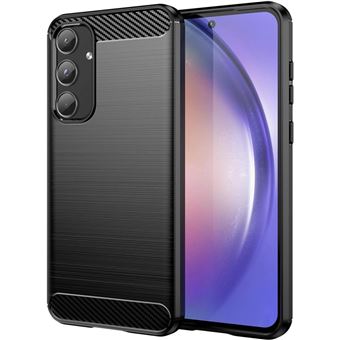 Capa Tumundosmartphone de gel TPU tipo carbono preto para Samsung Galaxy A55 5G - 1