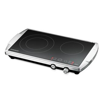 Placa Portátil de Vitrocerâmica Rommelsbacher CT 3400/E | 2 Zonas | Aço inoxidável - 1