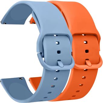 Kit 2 Braceletes Vivatone Antiimpacto para Amazfit Active | Azul e Laranja - 1