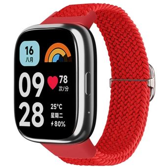 Bracelete em Nylon Trançada Ajustável Antiimpacto para Redmi Watch 3 Active | Vermelho - 1