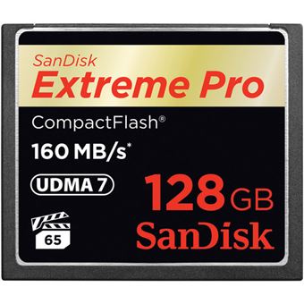 Cartão de Memória SanDisk 128GB Extreme Pro CF 160MB/s - 1