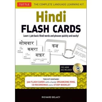 Hindi Flash Cards Kit Learn 1,500 Basic Hindi Words And Phrases Quickly And Easily Learn 1,500 Basic Hindi Words And Phrases Quickly And Easily Audio Cd Included - 1