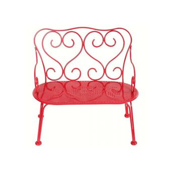 Banco para Bonecos Maileg Metal Bench Mini - Vermelho