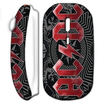 Rato Wireless Maniacase Logotipo Vermelho Acdc Branco - 1