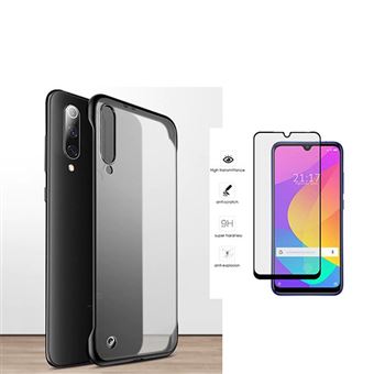 Kit Película de Vidro 5D Full Cover e Capa Naked Bumper Phonecare para Xiaomi Mi 9 Lite - Preto / Transparente - 1