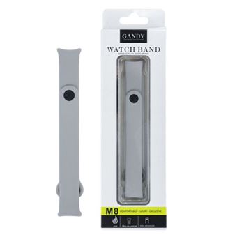 Bracelete/Pulseira de Silicone Gandy Compatível com Mi Band 8 - Cinzento - 1