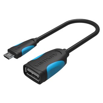 Cabo USB2.0 A Fêmea Vention para Cabo OTG Micro B Macho | 0.25 m - Preto - 1