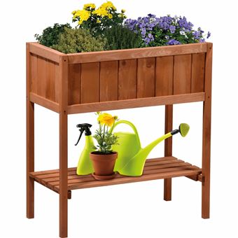 Jardineira de Mesa Dobar Hochbeet mit Ablage | Castanho - 1