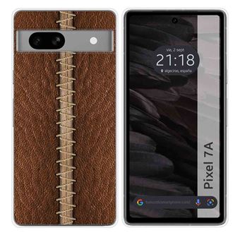 Capa Tumundosmartphone de silicone para Google Pixel 7a 5G design Couro 01 Desenhos - 1