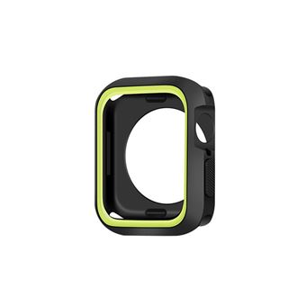 Capa HSMY Silicone Bicolor com Protetor de Ecrã para Apple Watch Series 6 / SE | 44 mm - Branco&Preto - 1
