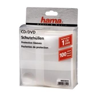 Hama CD/DVD Protective Sleeves - Pack of 100 - Leitor CD/DVD - Compra ...