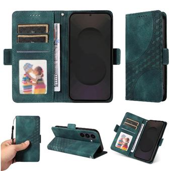 Capa FLOODKING para Samsung Galaxy S25 FE | Design Acolchoado | Couro PU Premium | Verde - 1
