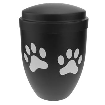 Urna para Cinzas de Crematorio PrimeMatik Memória Fúnebre Recipiente de Metal Preto 160X225 mm - 1