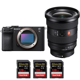 Sony A7C II Preto + FE 16-35mm f/2.8 GM II + 3 SanDisk 128GB Extreme PRO UHS-II SDXC 300 MB/s + PDF MCZ DIRECT - 1