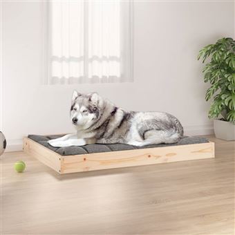 Cama para Cães vidaXL 101,5x74x9 cm madeira de pinho maciça - 1