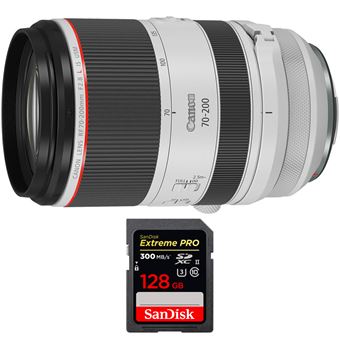 Canon RF 70-200 mm f/2,8L IS USM + 1 SanDisk 128GB Extreme PRO UHS-II SDXC 300 MB/s + PDF 15 Técnicas para Melhorar as suas Fotografias - 1