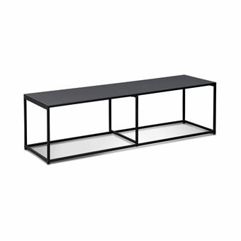 Móvel de tv sweeek em metal com barra de reforço | 140cm | preto - 1