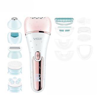 Kit de Cuidados VGR V733 | 6 em 1 Depilação/Barba/Pedículo/Limpeza/Massagem | Rosa - 1