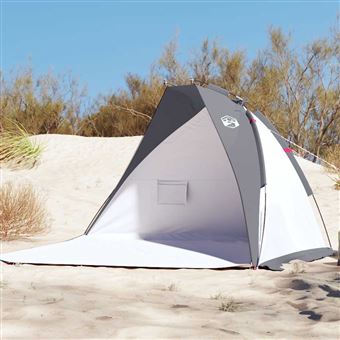 Tenda de praia vidaXL | 268x223x125 cm | poliéster 185T cinzento - 1