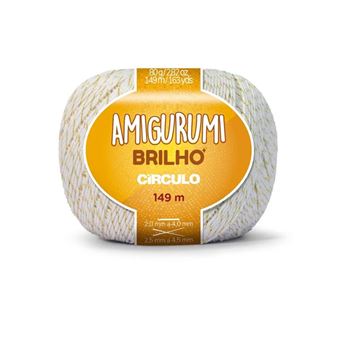 Fio de Crochet Círculo Amigurumi Brilho | 80G | Branco - 1
