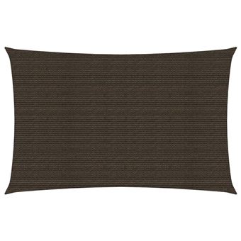 Para-sol estilo vela vidaXL | 160 g/m² | 2,5x5 m | PEAD | Castanho - 1