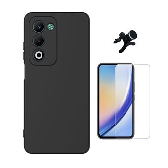 Kit Vidro Temperado Cleargorilasglass + Capa Proteção Silicone + Suporte Reforçado de Carro GIFT4ME para Oppo A5 4G | Preto - 1