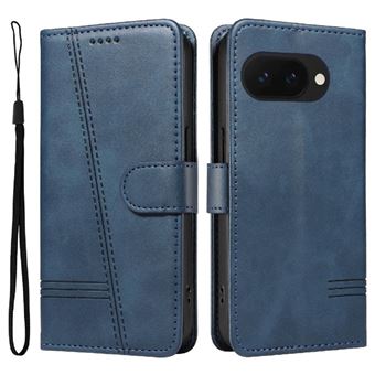 Capa FOXDOCK para Google Pixel 9A | Fecho Magnético | Compartimentos para Cartões e Suporte | Pele PU | À Prova de Choque | Azul - 1