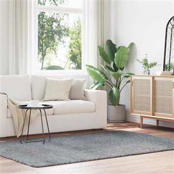 Tapete shaggy de pelo alto vidaXL NAVARRA | 160x230 cm | cinzento prateado - 1