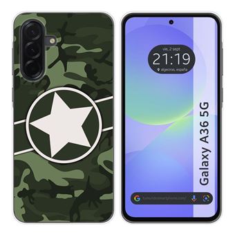 Capa TUMUNDOSMARTPHONE de Silicone para Samsung Galaxy A36 5G Camuflagem Design 01 Desenhos - 1