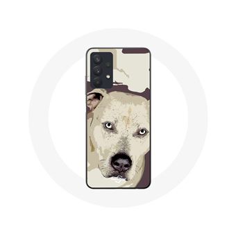 Capa Maniacase para Samsung Galaxy A32 5G de um Pitbull branco - 1