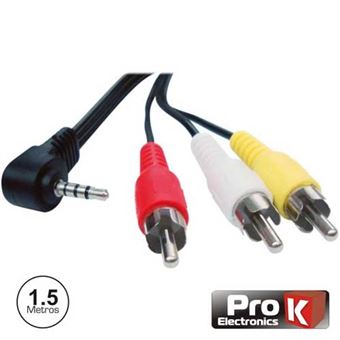 Cabo Adaptador ProK Jack 3.5mm para 3-RCA Macho - 1