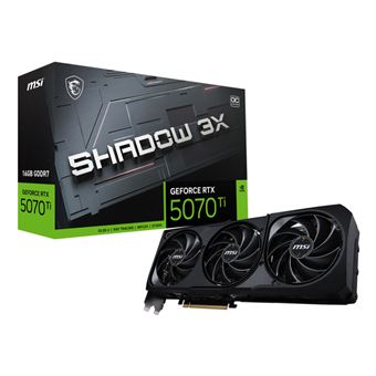 Placa de Vídeo MSI GeForce RTX 5070 Ti 16G SHADOW 3X OC | Preto - 1