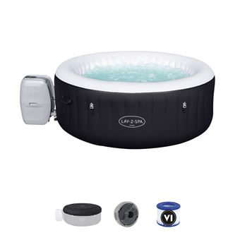 Spa Insuflável Bestway Lay-Z-Spa Miami | 2-4 Pessoas Rodada | 180x66 cm - Preto - 1