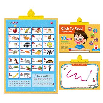 Livro de aprendizagem de inglês com sons e quadro-negro - 1