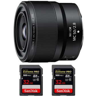 Objetiva Nikon Z MC 50mm f/2.8 Macro + 2 SanDisk 32GB UHS-II 300 MB/s + PDF 15 técnicas para melhorar as suas fotografias - 1