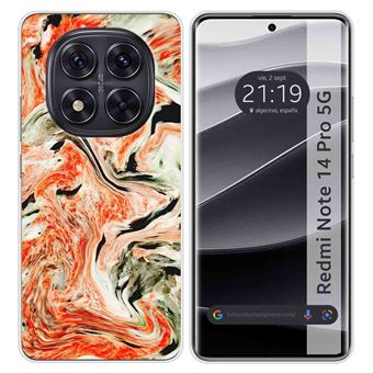Capa TUMUNDOSMARTPHONE de silicone para Xiaomi Redmi Note 14 Pro 5G Design de mármore 12 desenhos - 1