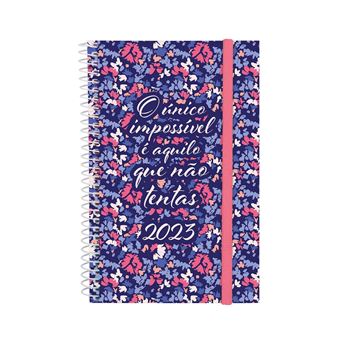 Agenda A6 Semanal Espiral com Elástico Finocam Beta 2023 | Impossivel - 1