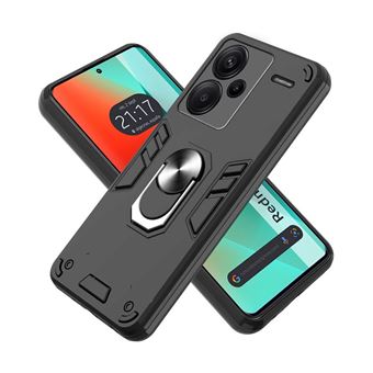 Capa TUMUNDOSMARTPHONE para Xiaomi Redmi Note 13 Pro+ Plus 5G com anel giratório preto - 1