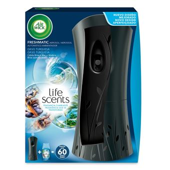 Ambientador Automático e Dispensador Air Wick AMBIENTADOR FRESHMATIC COM RECARGA LIFE SCENTS OÁSIS TURQUESA | Preto - 1