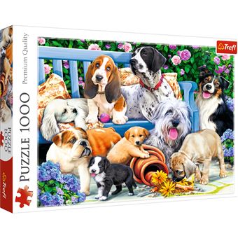 Puzzle Trefl Animais Dogs in the garden | 1000 Peças - 1
