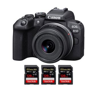 Câmara Fotográfica Canon EOS R10 + RF-S 18-45mm F4.5-6.3 IS STM + 3 SanDisk 128GB Extreme PRO UHS-II SDXC 300 MB/s + PDF MCZ DIRECT 15 Técnicas para Melhorar as suas Fotografias - 1