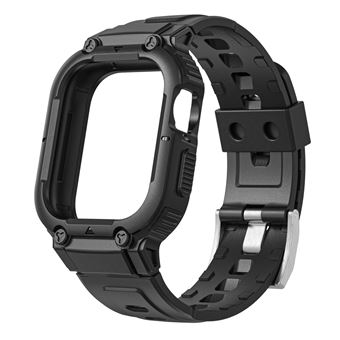 Bracelete de Silicone à prova de queda Magunivers para Apple Watch Ultra 49mm - preto - 1