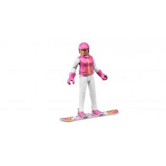 Figura de Brincar Snowboarder Bruder com Acessórios