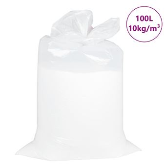 Enchimento de pufe EPS vidaXL | Branco | 100 L | 10 kg/m³ - 1